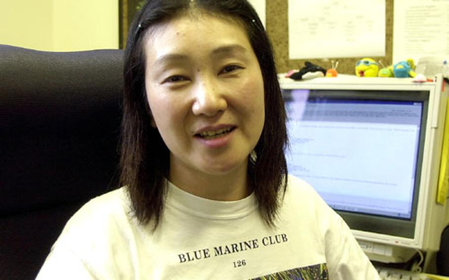 Eriko Kawahara said a peaceful solution is always preferred over a war, but now that Saddam Hussein's regime has been toppled, the Iraqi people have a great opportunity to develop a democratic country. Kawahara works at Sasebo Naval Base, Japan, and she strongly emphasized that this is her personal opinion, and not intended to represent an opinion expressed on behalf of the base.