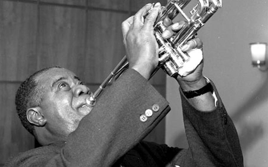 Louis Armstrong in Frankfurt, Germany, 1961.