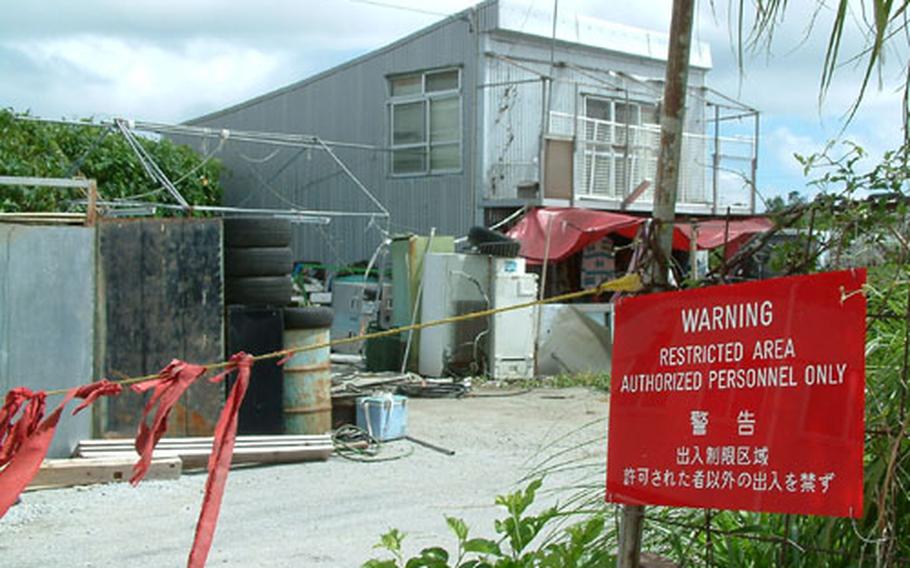 A Japan Air Self-Defense Force sergeant blew himself up in a junkyard in Okinawa City Sunday while cleaning surplus military practice grenades. Okinawa police and JASDF are investigating the source of miiltary hardware, including parts of two rocket propelled grenades, found in his Naha apartment.