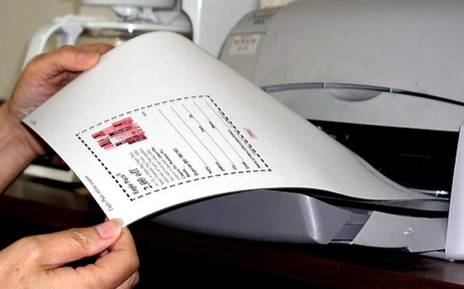 Grocery coupons printed off the Internet now are banned at all Defense Commissary Activity stores.