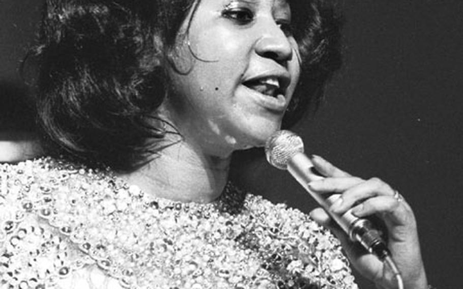 Aretha Franklin, onstage in Germany in 1968.