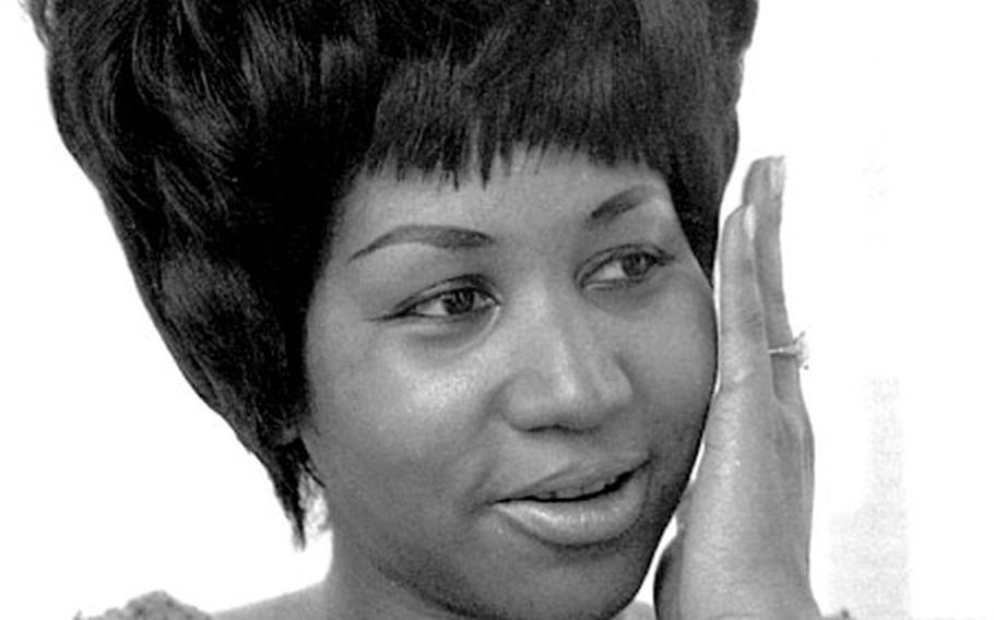 Aretha Franklin, backstage in Germany in 1968.