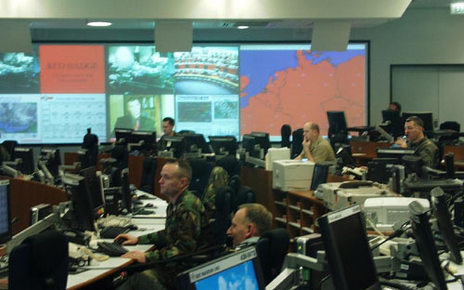 The U.S. European Command’s Plans and Operations Center opened about seven months ago on Patch Barracks in Stuttgart, Germany, and EUCOM officials tout it as a new way for the military to do business.