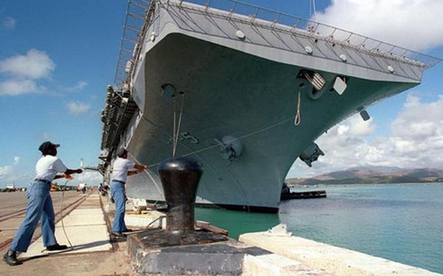The USS Bataan arrives at Naval Station Roosevelt Roads, Puerto Rico.