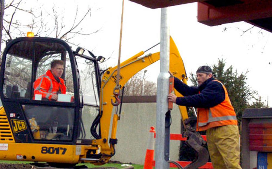 The new year has brought a flurry of construction activity to the Emma Mine Complex in Schinnen, Netherlands. Roughly $7.5 million is being spent on various construction projects on base, the community hub for the 254th Base Support Battalion. Some of the money being spent is left over from fiscal year 2003, while other funds are going toward a major renovation of the Schinnen commissary.