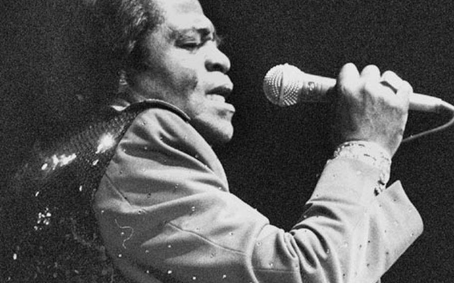 James Brown, onstage at Ludwigshafen, Germany, in December, 1992.