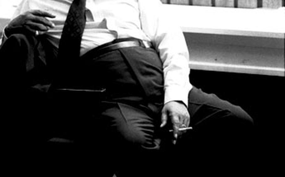 Count Basie at Frankfurt, West Germany, in April, 1968.