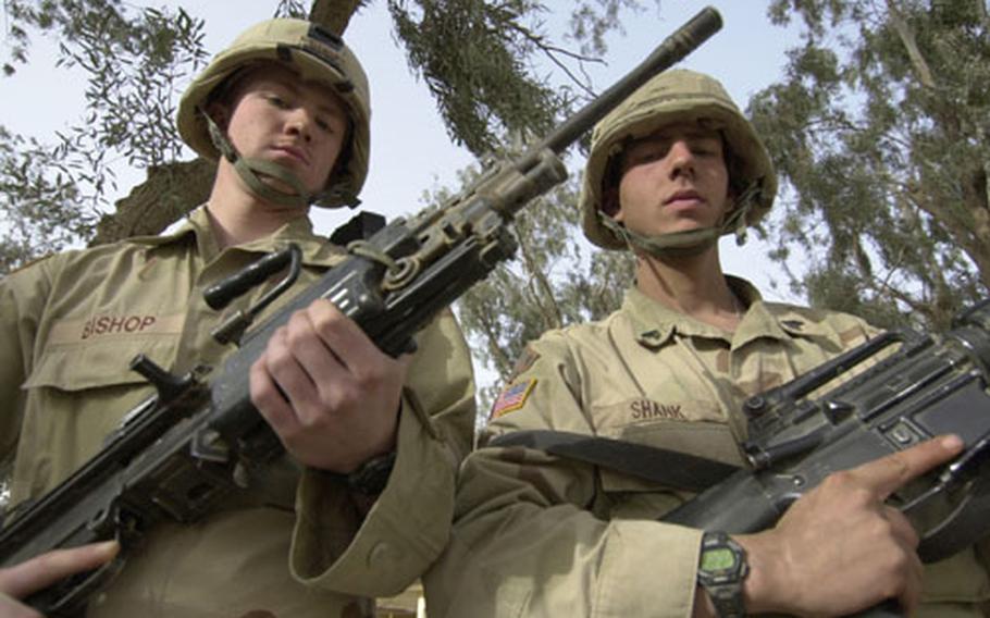 Pvt. Dan Bishop and Sgt. Erik Shank were involved in the operation that captured and detained 22 Iraqis during a raid in Baquba.