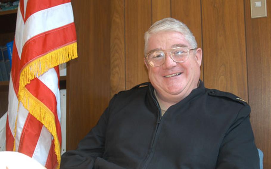 Commander Naval Forces Japan&#39;s regional Master Chief Petty Officer Mike Driscoll tells sailors reluctant to leave Japan that the "needs of the Navy" come first. His favorite duty station was Key West, Fla., where he plans to retire.