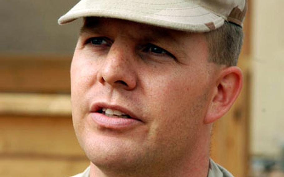 Maj. Michael Krueger, director of operations for the 332nd Expeditionary Air Control Squadron at Balad Air Base, Iraq.