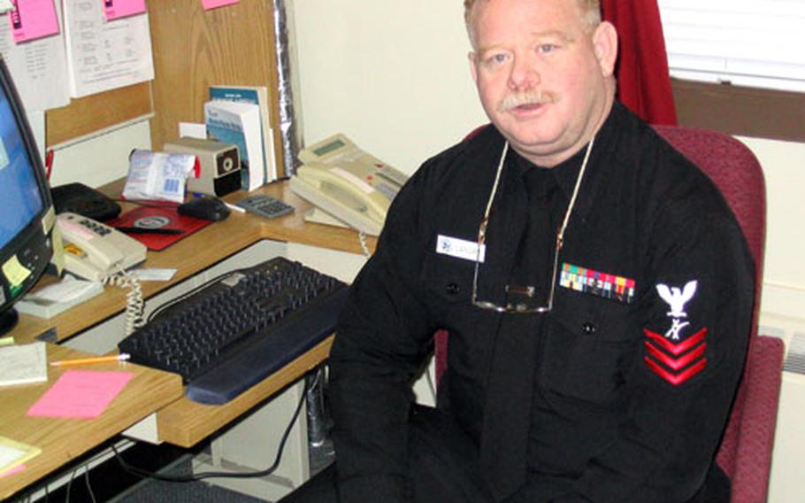 As a civilian in Vinton, La., Danny Landry is an elected civil judge, but as a member of the Naval Reserves he is Petty Officer 1st Class Landry.