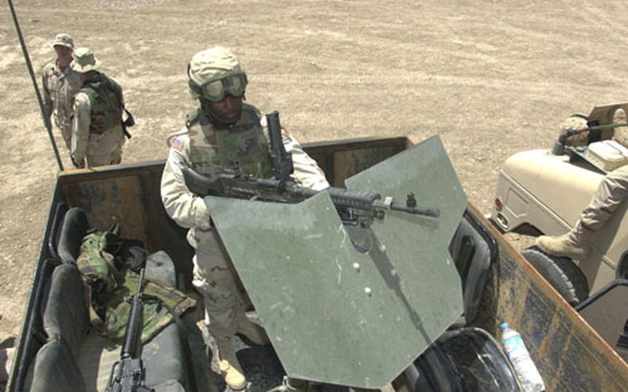 While he says his religious beliefs don't allow him to be afraid, Spc. Antrone Vaughn, an M240B gunner, adds that God expects people to have common sense. And common sense tell him that factory up-armored Humvees are safer than his vehicle, with its add-on steel plates.