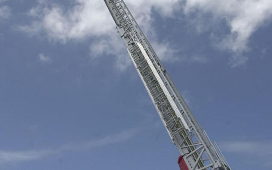 Marine Corps Base Camp Butler's Fire Department received this new ladder truck nearly two weeks ago. It's the tallest truck in any Department of Defense fire department in the Pacific, standing at just over 134 feet tall.
