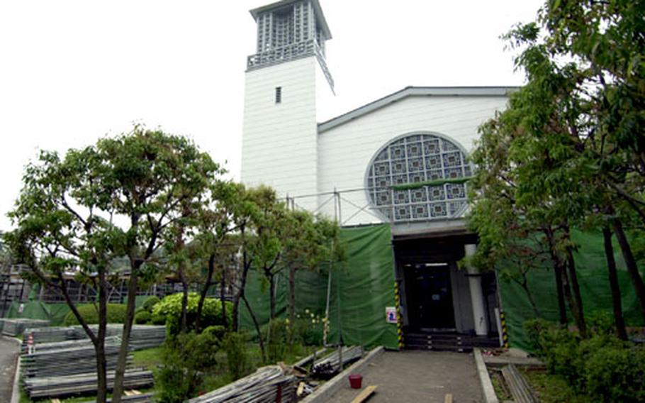 The chapel at Camp Zama is currently undergoing renovations.
