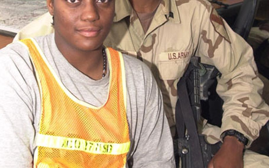 Husband and wife, Spc. Cornelius Randolph and Spc. Ayesha Randolph are both stationed at Camp Black Jack, Iraq.