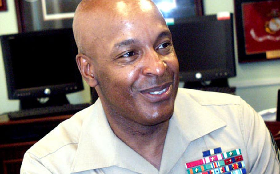 U.S. Marine Corps Sgt. Maj. Alford L. McMichael, the senior noncommissioned officer for NATO forces in Europe, says the alliance plans to establish an academy for its noncommissioned officers.