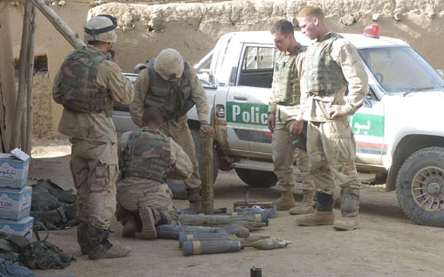 U.S. troops deployed into southern Afghanistan's Zabol province recovered this Hilux police truck, which was given to an Afghan official, who it was later learned was a Taliban sympathizer.