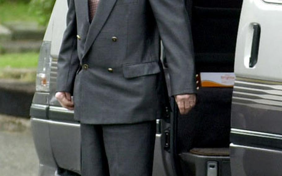 Sgt. Charles Jenkins, shown arriving at Camp Zama, Japan, last month.