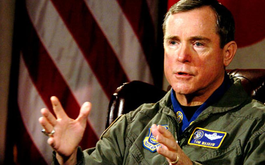 Commander, U.S. Forces Japan and Commander, Fifth Air Force, Yokota Air Base, Japan, Lt. Gen. Thomas C. Waskow.