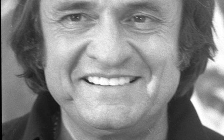 Johnny Cash in Frankfurt, West Germany, in 1977.