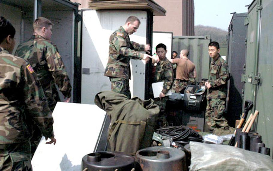 Soldiers with the 1st Battalion, 52nd Aviation Regiment began packing this week in preparation for the battalion's move to Fort Wainwright, Alaska.
