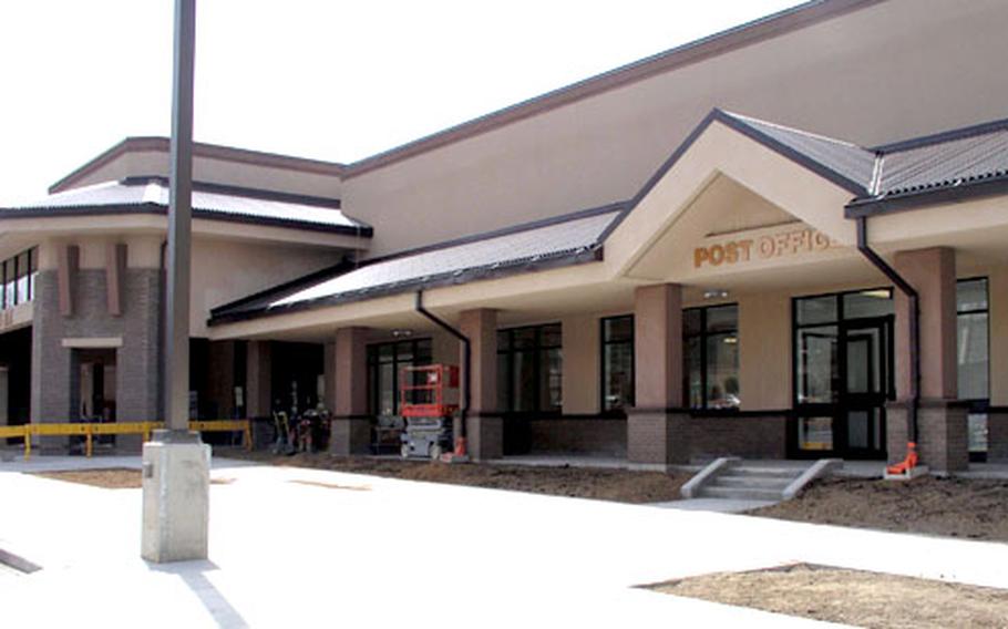 Osan’s new post office is scheduled to open May 13. The new post office, which is located near the Osan Shopping Mall, features larger mailboxes and additional service counters.