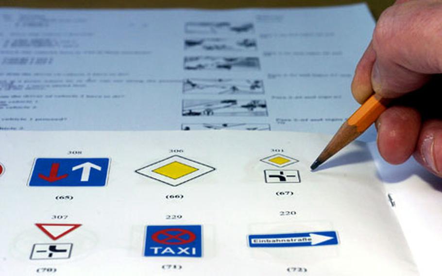 With more than 100 signs to memorize and Germany’s odd right-of-way rules, taking the U.S. Army Europe driving test can be a daunting ordeal for newcomers to Germany.