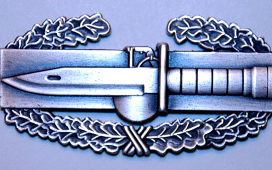 The Army’s Chief of Staff, Gen. Peter Schoomaker, approved the above design for the Combat Action Badge, or CAB, on Friday.