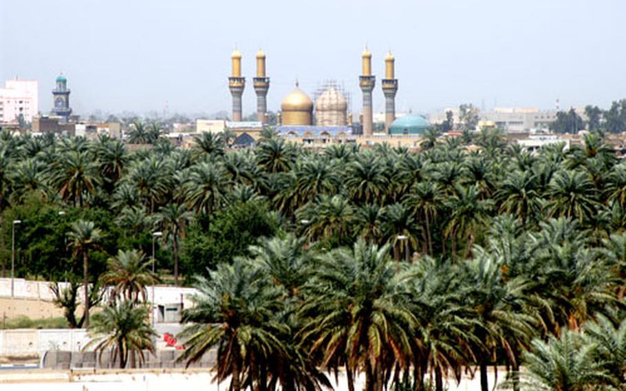 Iraqis say this shrine in Kadhamiyah is one of the holiest places in Baghdad. The men who used to guard Kadhamiyah have grown into a battalion of the Iraqi army.