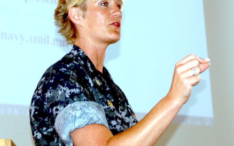 Chief Petty Officer Michelle Brooks, a Task Force Warrior briefing facilitator, said sailors are beginning to understand the Sea Warrior program. “However, I also think they are frustrated because it’s not working yet,” the Navy career counselor said.