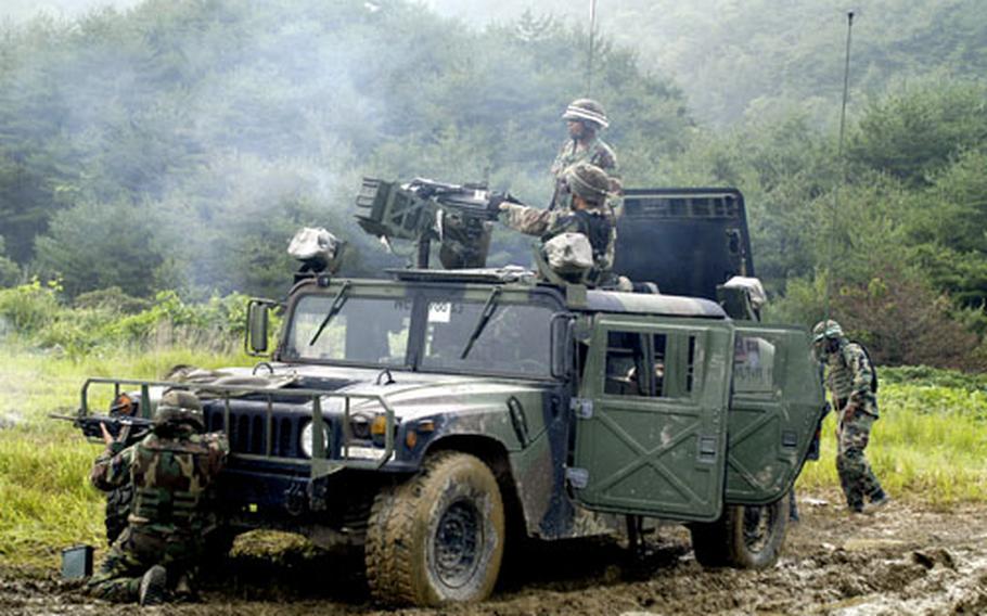 Soldiers from the 728th Military Police Battalion participated in live-fire exercises with elements of the 35th ROK Army Division at Bojeol Range on Friday.