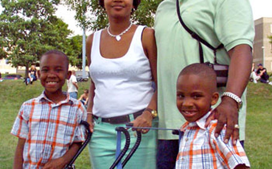 Staff Sgt. Marlin White of 121st Signal Battalion’s Company A, his wife, Yolanda, and children, from left, Ty, Jalen, Jayla and Tony, hope to move as soon as possible.