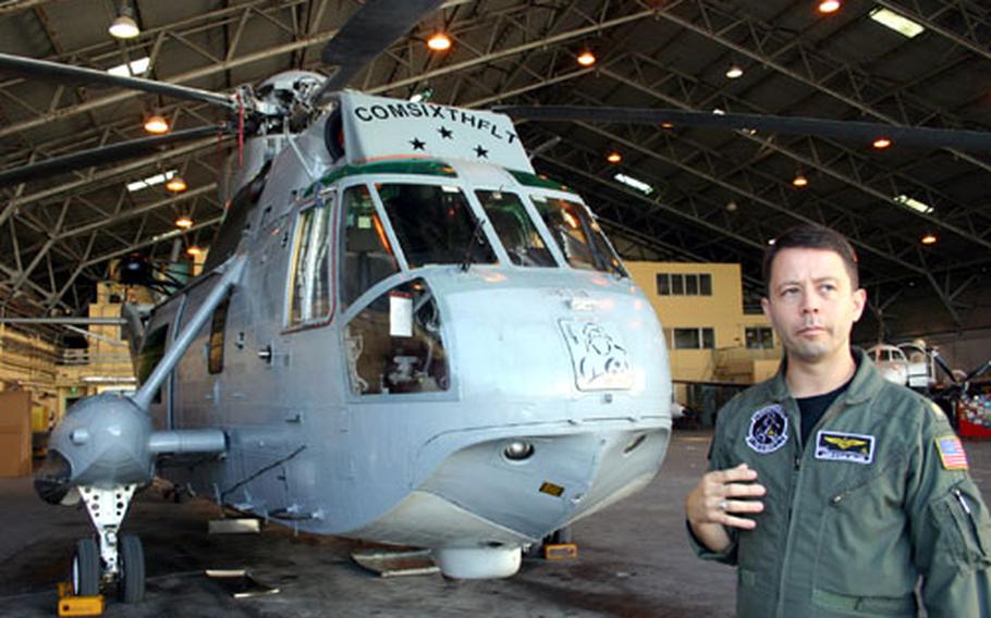 Lt. Cmdr. Steve Miller, officer-in-charge of HC-2 Detachment 1 in Naples, Italy, talks about the various missions the UH-3H Sea King has played for the U.S. Navy's 6th Fleet.