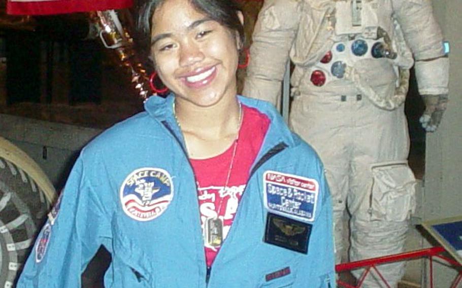 Kathrina Orozco, from Naval Air Facility Atsugi, during her July trip to the U.S. Space Camp in Huntsville, Ala.