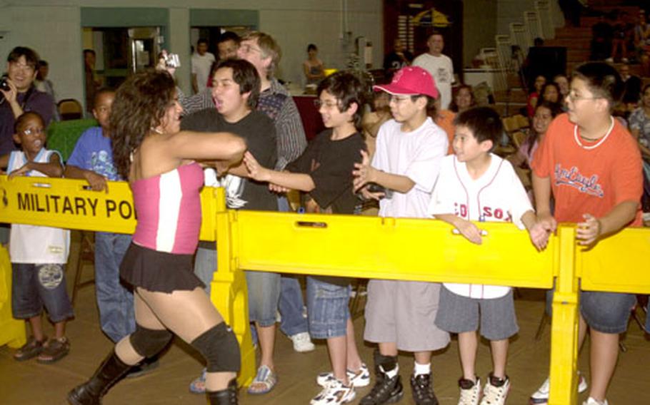 Venus makes her way to the ring.