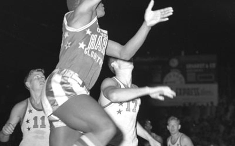 The Harlem Globetrotters in action at Munich.