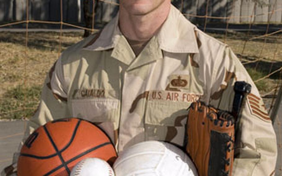 Tech. Sgt. Jerry Cataldo of Misawa Air Base, Japan, is the facility manager at Misawa’s Potter Fitness Center and the recreation flight chief at Manas.