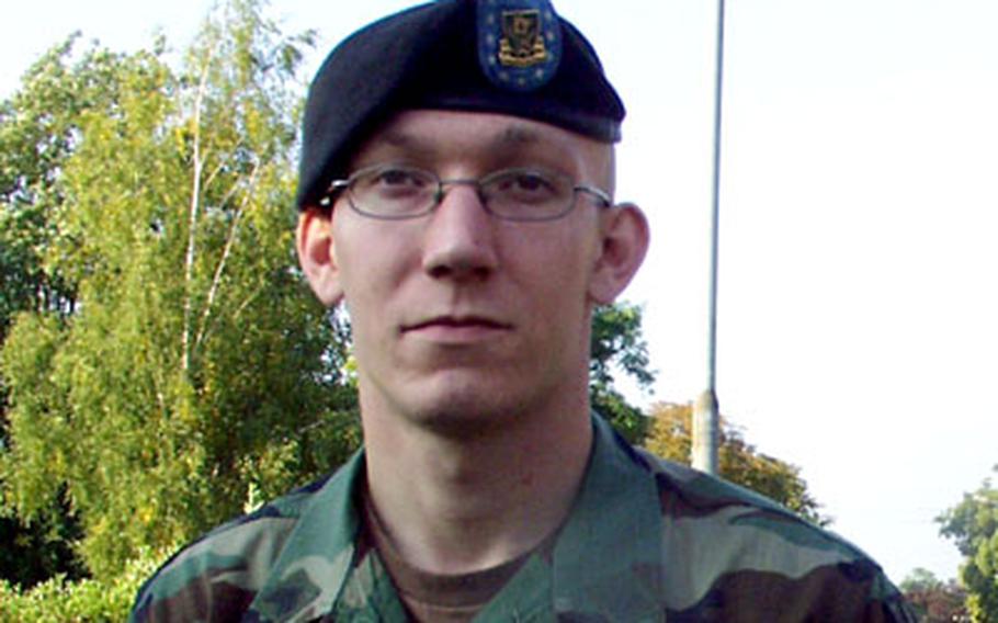 Sgt. Jeremy Kamphuis, a military police officer with the 127th MP Company in Hanau, Germany, has been named the Army NCO of the Year.