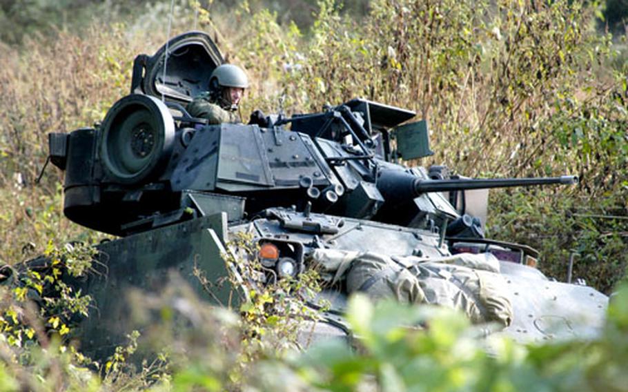 A Task Force 2nd Battalion, 72nd Armored Regiment Bradley Fighting Vehicle.