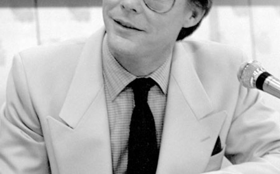 Actor Jan-Michael Vincent, in Tokyo to promote the "Winds of War" TV miniseries in 1983.