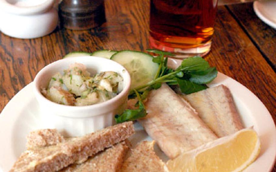 The smoked eel appetizer at The Old Fire Engine House in Ely, yours for just £8.95.