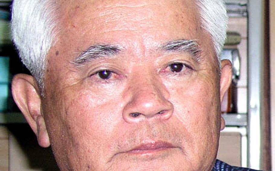 Shoshin Nagamine, president of the Japan-U.S. Housing Association, is concerned by the impact a reduction in the Marine Corps presence on Okinawa could have on the local economy.