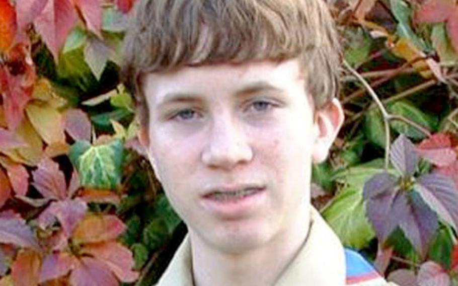 Kurtiss Smith, 16 and a member of Troop 4 in Heidelberg, Germany, is scheduled to receive his Eagle Scout award, the Boy Scouts’ highest honor, on Dec. 11.