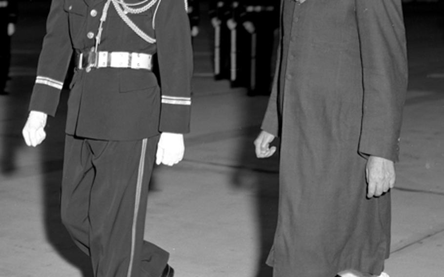 Prime Minister Nehru at Tokyo International Airport.
