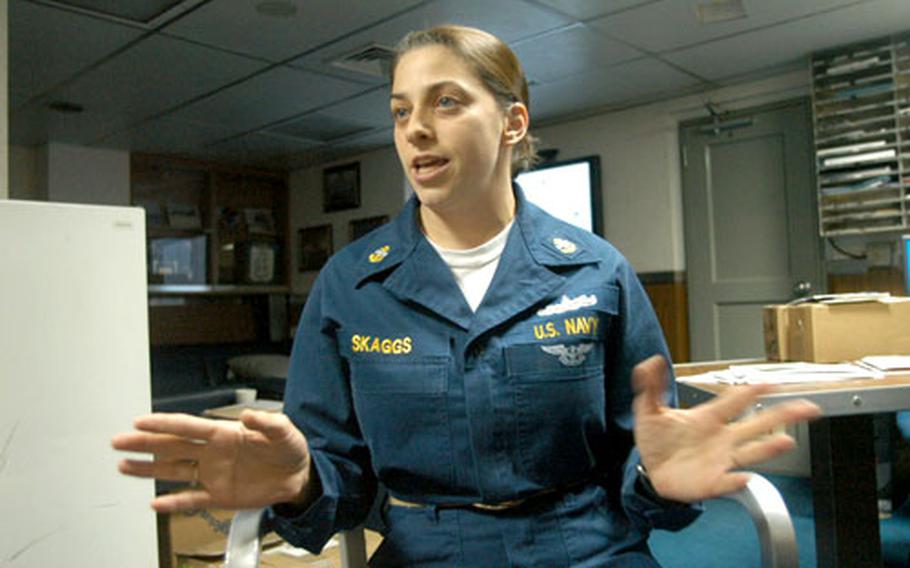 Chief Petty Officer Michele Skaggs says small groups and honest discussions are important when it comes to talking about sexual assault in the Navy. The general military training coordinator is part of a recent movement in the 7th Fleet to create programs that stress preventing sexual assault instead of programs that react to it.