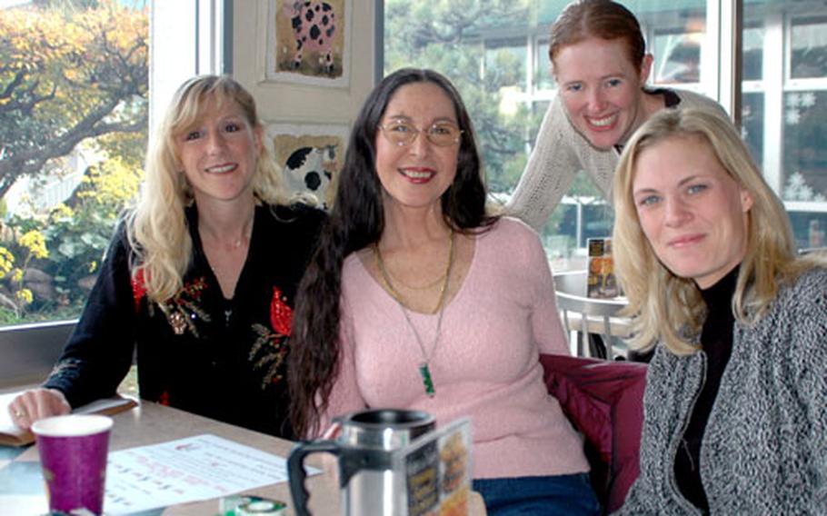 Members of the new Base Animal Rescue organization at Sasebo Naval Base met Thursday morning at the Harbor View Club. Show are, left to right, Tina Grant, Emily Hodges, Holly Mateikat and Connie Weiss.