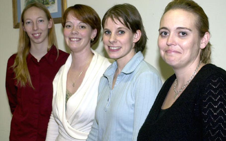 Left to right, Lorelei Hilton, Susanne Crosby, Margaret Kuzma and Colleen Nutter.