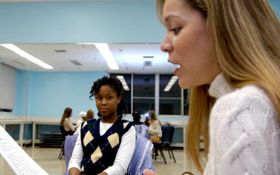 Choosing a monologue for public performance was the task at hand Tuesday in instructor Estella Torres’ acting class.