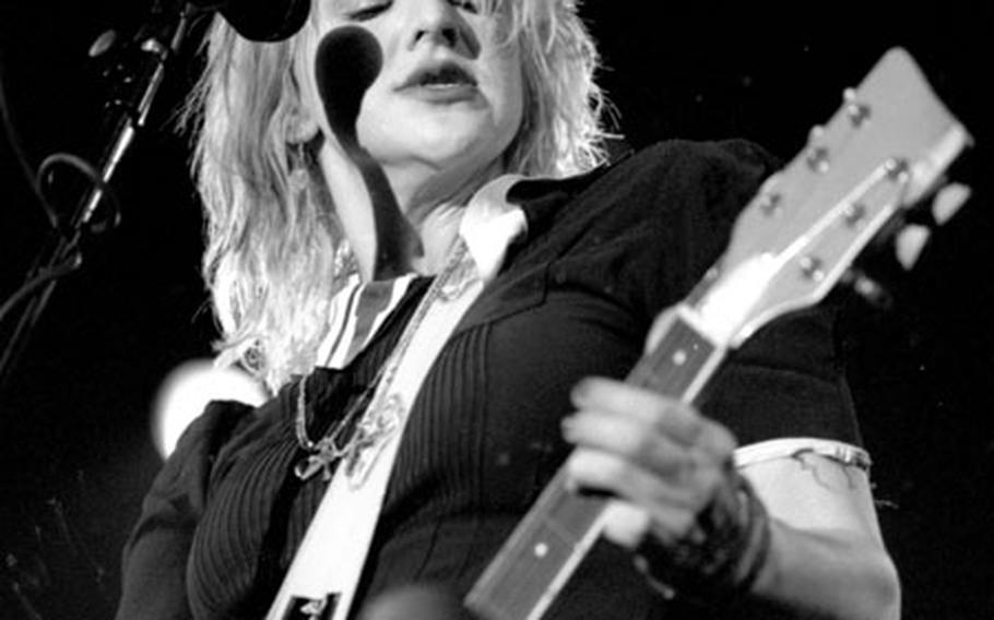 Courtney Love at the Volksbildungsheim in Frankfurt, Germany, in April, 1995.