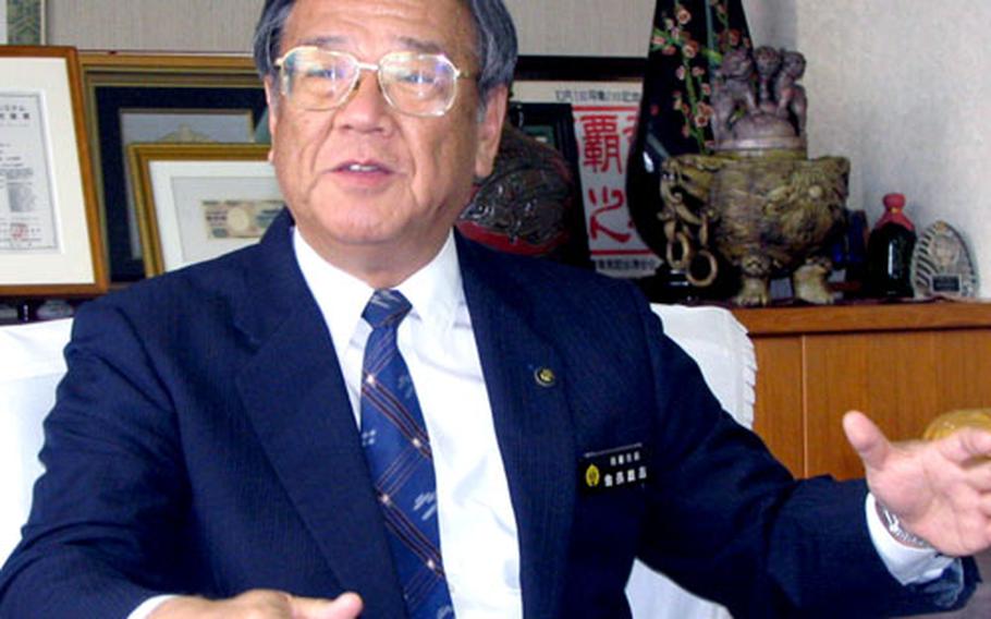 Naha Mayor Takeshi Onaga says he has an alternative plan for replacing Marne Corps Air Station Futenma — send the Marines back to Iwo Jima, where air facilities already exist.